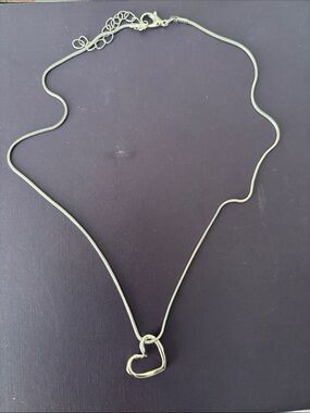 Delicate Silver Heart Pendant Necklace - Women Jewelry